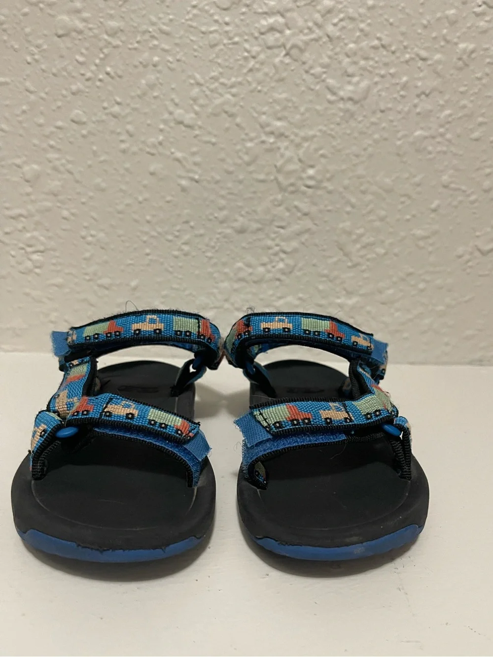 Teva Blue Kids Sandals with Truck Print